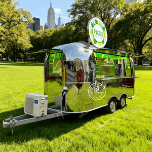 عربة طعام متنقلة مخصصة للشارع، كشك آيس كريم، عربة شواء، كشك هوت دوج، شاحنة طعام مع مطبخ، مقطورة طعام متنقلة - Product Image 2