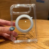 Étui en acrylique transparent rigide pour iPhone 18 Duo, avec anneau rotatif à 360 degrés, support magnétique, protection de charge sans fil