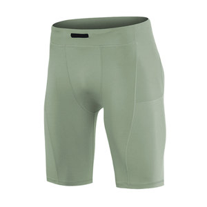 Shorts de compression respirants à séchage rapide pour homme, couleur unie, design tendance, taille mi-haute élastique, style streetwear décontracté. - Product Image 2