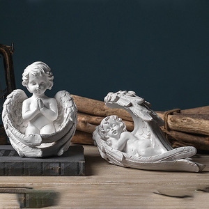 Statue de prière en résine, 1 pièce, jolie Figurine d'ange, prière pour le jardin des commémoratifs - Product Image 3