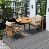 Table basse de patio innovante, ensemble de mobilier décontracté pour véranda, canapé d'extérieur en aluminium de designer, style luxe léger pour cour