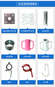 Material de Construcción, Puntales de Acero para Andamios Ajustables Galvanizados/Pintados, Puntales de Andamios de Alta Resistencia con Sistema Ringlock - Product Image 5