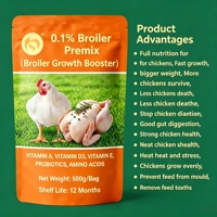 Prémélange de vitamines de qualité alimentaire 1000g pour poulets de chair : Promoteur de croissance, accélérateur de prise de poids rapide pour volailles