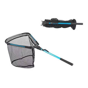 Épuisette de pêche pliable télescopique <span class=keywords><strong>en</strong></span> alliage d'aluminium pour <span class=keywords><strong>la</strong></span> pêche à <span class=keywords><strong>la</strong></span> <span class=keywords><strong>mouche</strong></span>, filet flottant pour <span class=keywords><strong>la</strong></span> <span class=keywords><strong>mer</strong></span>, revêtement <span class=keywords><strong>en</strong></span> caoutchouc, maille 2*2mm, profondeur 37cm, 88cm - Product Image 5