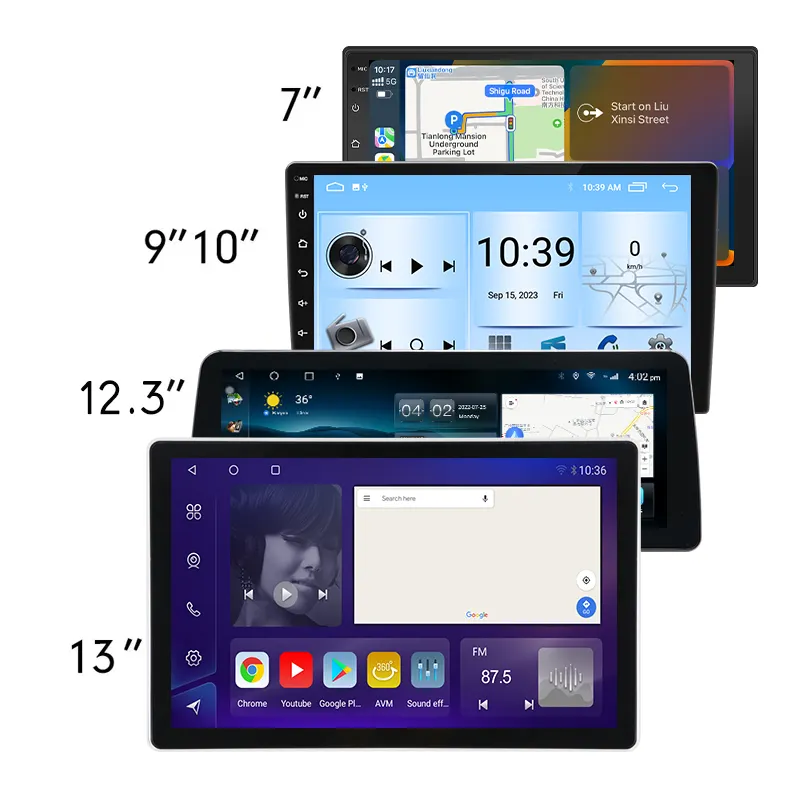 Radio estéreo para coche de 9 "y 10,1", doble Din, Apple Carplay, Android 13, GPS, WiFi, pantalla táctil