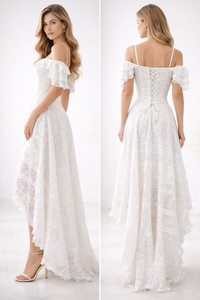 Vestidos de Encaje Blanco al por Mayor, Estilo Victoriano, Coqueto, Bohemio, Cottagecore, para Damas de Honor, Invitadas de Boda y Playa, para Boutique, Fabricación OEM y ODM - Product Image 3
