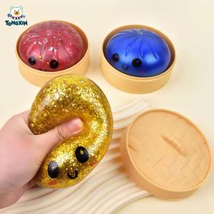 Boîte de jouets Squishies Rainbow Mystery Dumpling, boules sensorielles <span class=keywords><strong>anti</strong></span>-<span class=keywords><strong>stress</strong></span> scintillantes en forme de pain vapeur coloré - Product Image 2