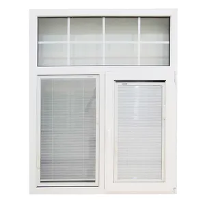 certificate upvc blinds jalousie louver pvc shutter window with electric electric roller box