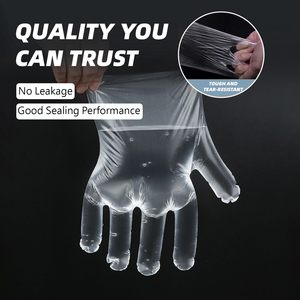 Gants jetables fins en PE, économiques et faciles à utiliser, pour la manipulation des produits alimentaires en supermarché - Product Image 3