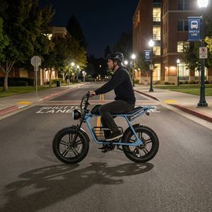 Dört Mevsim Yüksek Görünürlüklü, LED Farlı, Şehir İçi Elektrikli Bisiklet, Kampüs Gece Servis Yolları için Uygun - Product Image 3