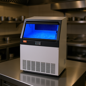 Macchina Professionale per Produzione Ghiaccio 90 Kg al Giorno, Capacità di Stoccaggio 30 Kg, Autoportante in Acciaio Inox con Display Digitale LED - Product Image 2