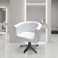 Fauteuil de coiffure intelligent rose tendance pour salon, avec décorations en diamant et base hydraulique, idéal pour barbier et spa