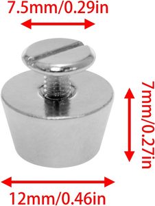 Dsjnf Inch <b>Purse</b> Handbag Toe Nail Magnetic Feet For <b>Purse</b> Bottom <b>Purse</b> Feet Hardware Metal Conical Nail Rivet Leather Crafts DIY - Product Image 3