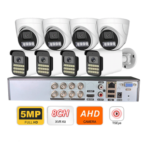 Outdoor Home TSEye 8 Channel 2MP 5MP Full Color Waterproof AHD DVR Kit CCTV Camera System Network Security Surveillance Camera - Product Image 1