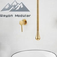 Robinet de salle de bain en laiton Wayon, robinet de lavabo à poignée unique, vente chaude, luxe moderne, goutte d'eau suspendue, montage sur plan, sans contact