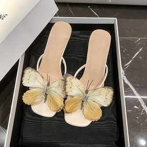 Nuovo commercio all'ingrosso di 2025 <span class=keywords><strong>scarpe</strong></span> da donna Logo personalizzato colorato di moda gattino <span class=keywords><strong>tacco</strong></span> farfalla sandali per le donne pantofola décolleté Slip-on <span class=keywords><strong>scarpe</strong></span> - Product Image 3