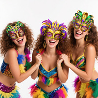 JUXINDA Carnaval Thème Fête Décoration Masques Bal De Mascarade Fournitures Mardi Gras Festival Accessoires