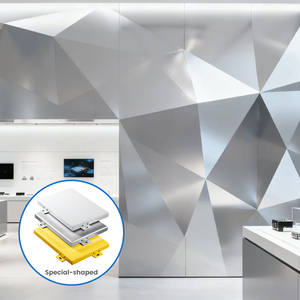 Decoración de Pared Interior para Restaurantes y Cafés en Riad, Revestimiento de Grado Alimenticio, Fácil de Limpiar, Antipolvo, Lámina de Aluminio Sólido - Product Image 5