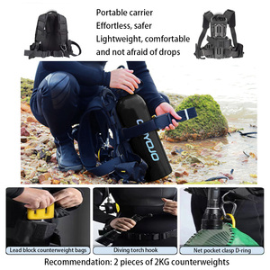 Cylindre de plongée portable 4L, mini-bouteille d'air, respirateur de plongée, équipement de plongée de secours, dispositif de respiration sous-marine - Product Image 3