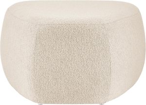 Grand pouf en tissu bouclé Carlese - Product Image 3