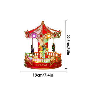 Adornos navideños de carrusel cajas de música Decoraciones navideñas Regalos navideños - Product Image 5