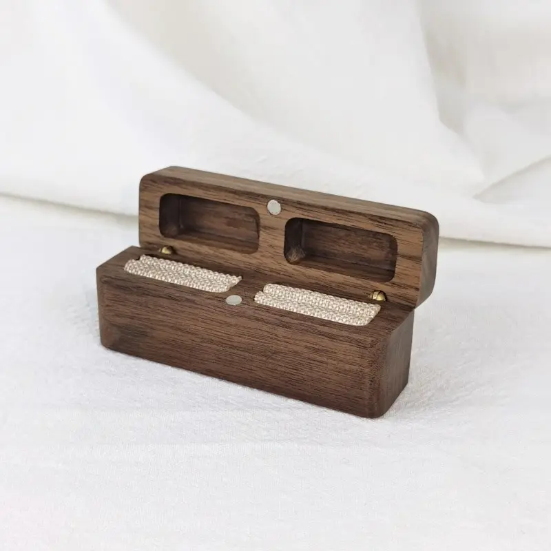 ヴィンテージ結婚指輪ボックス提案式ダイヤモンド結婚式交換木製ギフトボックスジュエリー収納ボックス