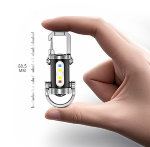 Mini có thể sạc lại LED chói đèn Pin nhựa mô hình USB xách tay đa chức năng đèn pin ngoài trời Torch - Product Image 5