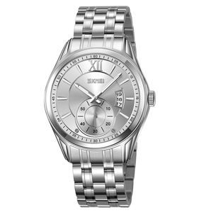 Reloj de Cuarzo para Hombre Skmei 9319, Caja de Aleación, Correa de Acero Inoxidable, Esfera de Cristal, Resistente al Agua 3ATM, Diseño Golden Hour - Product Image 3