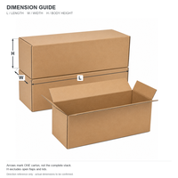 Boîte d'emballage en carton ondulé kraft sur mesure, longue, pour l'e-commerce, le déménagement, l'exportation, le stockage et la livraison
