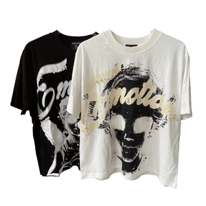 T-shirt décontracté surdimensionné en coton 100% pour homme, de haute qualité, <span class=keywords><strong>personnalisé</strong></span>, à double couture, brodé, imprimé, streetwear - Product Image 4