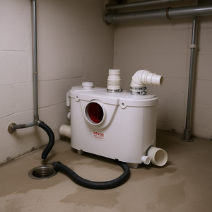 Pompe de macération Vevor 500W 29 GPM pour toilettes, évier de sous-sol, équipement de traitement des déchets - Product Image 2