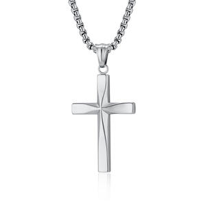 Cross <b>Titanium</b> Steel Necklace Unisex Minimalist Fashion Accessory Gift - Product Image 5