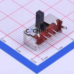 SSSU122200 Slide Switch Through hole Component (THT) Switch Double Pole Double Throw Rectangle Pin Header PC Pin 17.5mm - Product Image 1