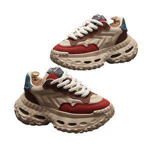 Zapatos Deportivos con Cordones para Hombre, Zapatos de Senderismo Modernos y a la Moda para Exteriores con Suela de Goma Gruesa - Product Image 1