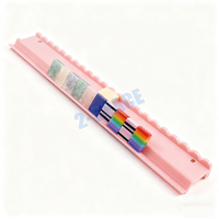 Support de Mahjong en Acrylique Rose Macaron à Bordure Ondulée, Logo Personnalisé, Taille 19''20'', Support de Table pour 160 Tuiles de Mahjong Américaines