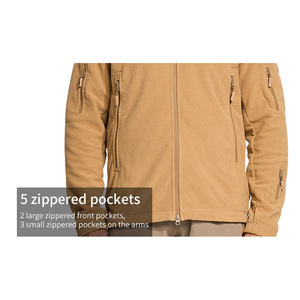 Sivi Người Đàn Ông Của Lông Cừu Áo Khoác Ngoài Trời Ngụy Trang Windproof Ấm Mùa Đông Áo Khoác Cho Đi Bộ Đường Dài Đi Du Lịch Săn Bắn Quần Áo Chiến Thuật Đồng Phục - Product Image 6