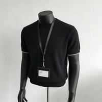 T-shirt d'été décontracté pour homme, style Old Money, respirant, col rond, tricoté, manches courtes, couleur unie