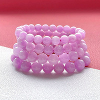 Grosir Kristal Kunzite Alami, Pengolahan Manik-manik Kunzite Berkualitas Tinggi, Gelang untuk Hadiah