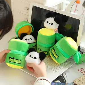 LLavero de animales de peluche personalizado como accesorio de mochila llavero de Panda de peluche de oso gordito de China para Bage