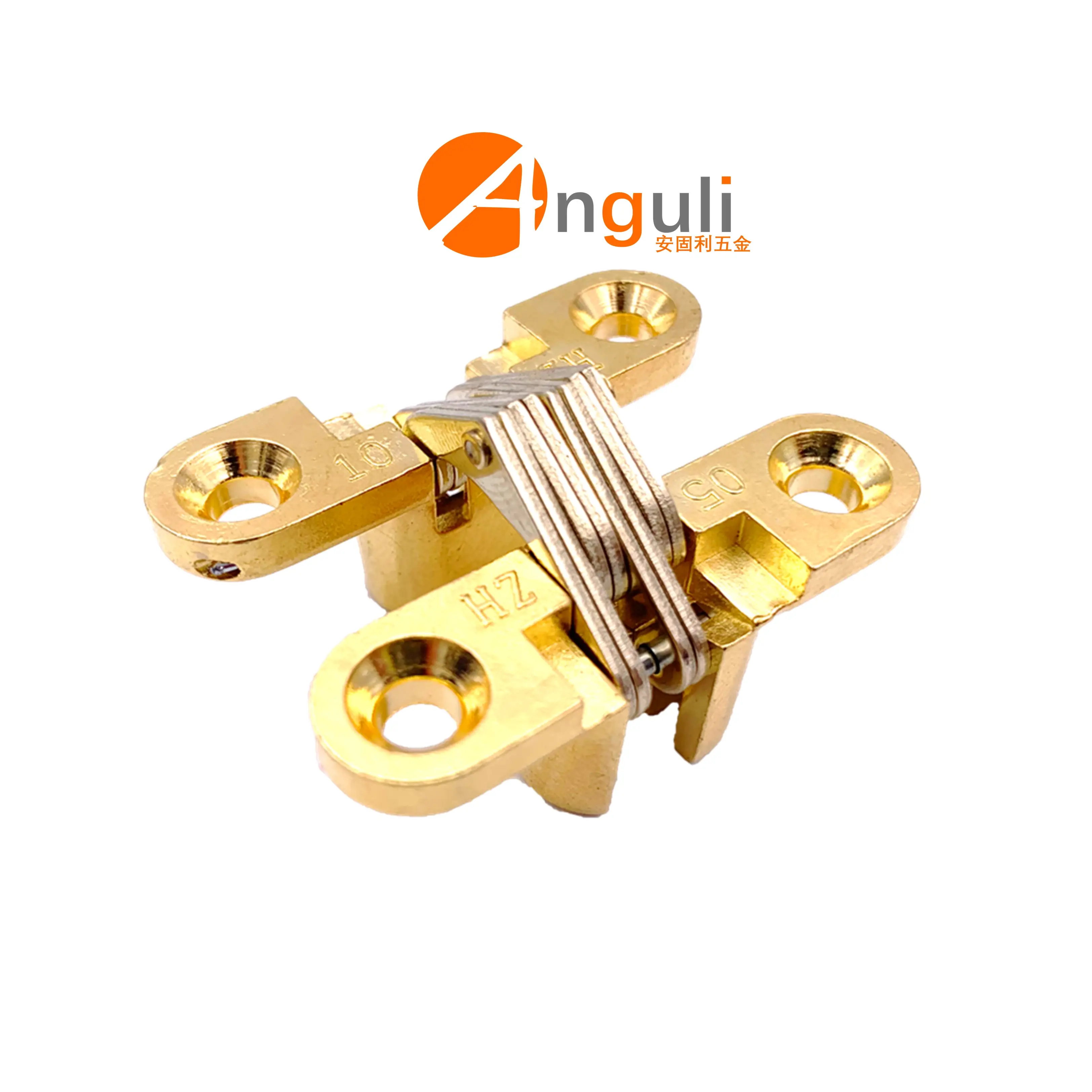 Secret Door Concealed Invisible Hinge CH-1101 Thick Cross Gold Furniture Hinge 1000pcs GB Zinc Alloy 37.7g