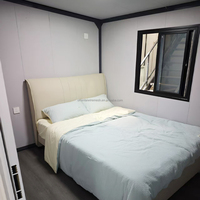 Maison modulaire portable à double aile extensible de 20 pieds, construction rapide, 2 chambres, maison préfabriquée compacte pour bureau de chantier