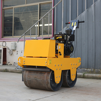 Rol tangan TL600B-YLS TLERA tugas berat 550kg dengan rol getaran Drum ganda stabil