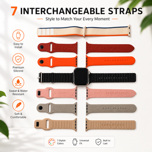 Coffret cadeau D‑P9 Series10, montre connectée, écouteurs sans fil, chargeur sans fil et 7 bracelets de montre, montre connectée de fitness, cadeau pour hommes et femmes - Product Image 5