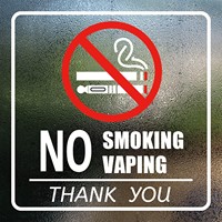 Panneau interdit de fumer personnalisable, imperméable, auto-adhésif, en gros |   Autocollant de Prohibition en Vinyle à Coller et à Décoller