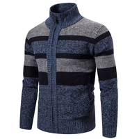 2025 Maßgefertigte Herren Winter Vintage Vollreißverschluss Übergroße Gerippte Strickjacke mit Reißverschluss