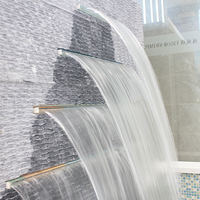 Fuente de agua acrílica de cascada para jardín, hoja de agua para interior, pared de piscina, descenso transparente, agua al aire libre