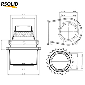 Repuestos para Excavadora Rsoliddiesel 2401-9093 2401-6036, Motor de Traslación Final para Maquinaria de Construcción DH130 - Product Image 3