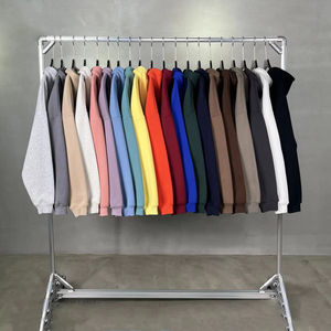 Jersey de alta calidad 350gsm Sudadera con capucha de gran tamaño Logotipo personalizado En blanco Unisex Negro Peso pesado Sudaderas con capucha para hombres - Product Image 3