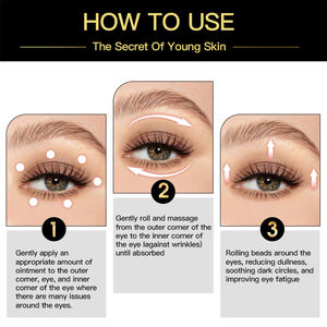 Göz merdanesi altında özel etiket Vegan Serum kafein hint yağı kuru ve yağlı ciltler için koyu halkalar için bucen - Product Image 5