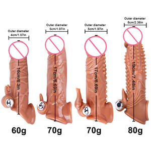 Passen Sie wasch bare und wieder verwendbare Haut Magic Dragon <span class=keywords><strong>Penis</strong></span> <span class=keywords><strong>Extension</strong></span> Dickes Silikon kautschuk Kondom für Mann <span class=keywords><strong>Penis</strong></span> Vergrößerung Sexspielzeug - Product Image 4